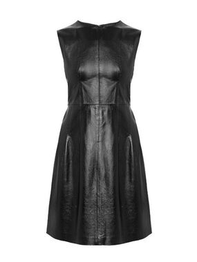 theory leather dress sale Theory Sleeveless Nappa Leather Mini Dress